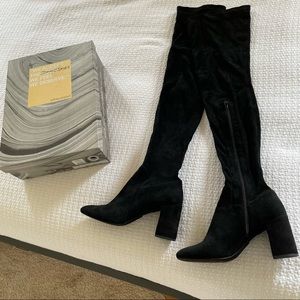 Jeffrey Campbell Black Cienega Over the Knee Boot
